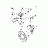 Схема вузла: Заднє гальмо для Kawasaki ZR800 Z800