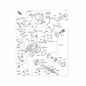 Схема вузла: Front bevel gear(1/3) для Kawasaki VN1500 Vulcan 1500 Classic FI