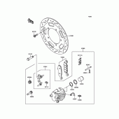 Схема вузла: Переднє гальмо для Kawasaki VN900 Vulcan 900 Classic LT