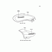 Схема вузла: Наклейки (Ебоні) для Kawasaki VN250 Eliminator 250V
