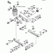 Схема узла: Подвеска для Kawasaki EX500 GPZ500