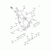 Схема узла: Крепление двигателя для Kawasaki KX100