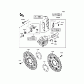 Схема вузла: Переднє гальмо для Kawasaki EX650 ER-6F