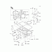Схема узла: Масляный поддон для Kawasaki ZX1100 GPZ1100