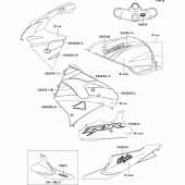 Схема вузла: Decals(blue/black)(zx900-f1p) для Kawasaki ZX900 Ninja ZX-9R