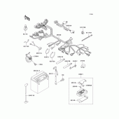 Схема узла: Электрооборудование для Kawasaki ZX750 Ninja ZX-7R