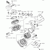 Схема вузла: Клапанна кришка Kawasaki VN1500 VN1500 Classic