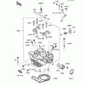 Схема вузла: Головка циліндра для Kawasaki KL650 KLR650