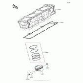 Схема узла: Цилиндр & Поршень для Kawasaki ZX1000 Ninja 1000 ABS