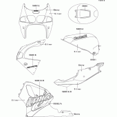 Схема узла: Decals(silver)(zx750-p4) для Kawasaki ZX750 Ninja ZX-7R