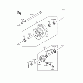 Схема вузла: Ступиця переднього колеса для Kawasaki BN125 Eliminator