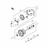 Схема вузла: Переднє колесо для Kawasaki KLX110 KLX110L
