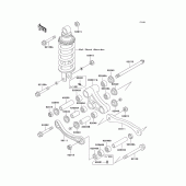 Схема узла: Задняя подвеска для Kawasaki ZX600 Ninja ZX-6