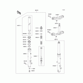 Схема вузла: Передня вилка(zg1000-a10-a13) для Kawasaki ZG1000 Concours