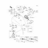 Схема вузла: Fuel tank(1/3)(vn1500-l3) для Kawasaki VN1500 Vulcan 1500 Nomad Fi