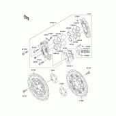 Схема узла: Передний тормоз (E12/e13) для Kawasaki ZX600 Ninja ZX-6