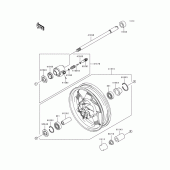 Схема узла: Ступица переднего колеса для Kawasaki VN1500 VN1500 Classic Tourer Fi