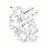 Схема вузла: Engine cover(s)(1/2) для Kawasaki KX125