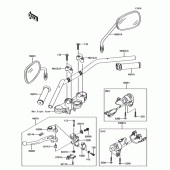 Схема вузла: Кермо для Kawasaki BJ250