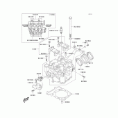 Схема узла: Головка цилиндра для Kawasaki KLX400 KLX400SR