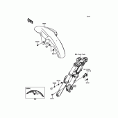 Схема узла: Переднее крыло для Kawasaki KLE250 Versys-X 250 ABS