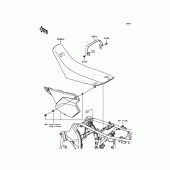 Схема узла: Сиденье для Kawasaki KLX250 KLX250