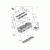 Схема узла: Головка цилиндра для Kawasaki ZR800 Z800