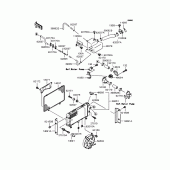 Схема вузла: Радіатор для Kawasaki VN250 Eliminator 250V