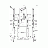 Схема вузла: Вилка передньої осі для Kawasaki ZR400 ZRX-II