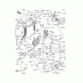 Схема узла: Радиатор (1/2) для Kawasaki ZX1200 ZZR1200