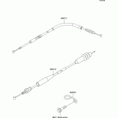 Схема узла: Тросики для Kawasaki KX250/ KX252 KX250