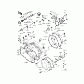 Схема вузла: Engine cover(s)(1/2) для Kawasaki KX250/ KX252 KX250