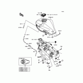 Схема вузла: Паливний бак для Kawasaki BR250 Z250SL