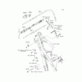 Схема узла: Тросики для Kawasaki KX250/ KX252 KX250F