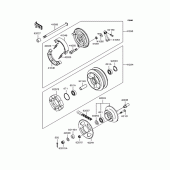 Схема вузла: Заднє колесо & Привідний ланцюг для Kawasaki BJ250 Estrella Custom