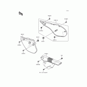 Схема вузла: Side covers/chain cover(1/2) для Kawasaki KMX125