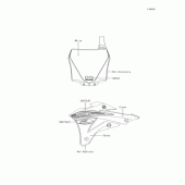 Схема вузла: Наклейка (DGF) для Kawasaki KX85 KX85-II