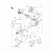Схема узла: Воздушный фильтр для Kawasaki KLX140 KLX140