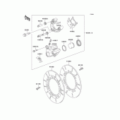 Схема узла: Передний тормоз (P20) для Kawasaki KZ1000 Police