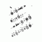 Схема вузла: Трансмісія для Kawasaki KX450 KX450F