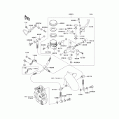 Схема узла: Передний тормозной цилиндр для Kawasaki ZX900 Ninja ZX-9R