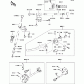 Схема узла: Руль & Пульт управления рулевой для Kawasaki ZX600 Ninja ZX-6R