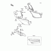 Схема вузла: Side covers/chain cover(1/2) для Kawasaki ZX600 GPX600R