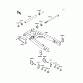 Схема вузла: Задній важіль (маятник) для Kawasaki EX250 ZZR250