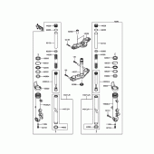 Схема узла: Вилка передней оси для Kawasaki EX650 ER-6F