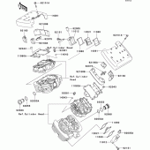Схема вузла: Клапанна кришка для Kawasaki VN1500 VN1500 Drifter