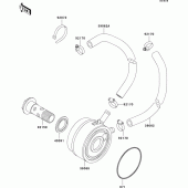 Схема узла: Масляный охладитель для Kawasaki ZX750 Ninja ZX-7RR