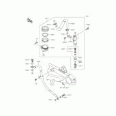 Схема вузла: Задній гальмівний циліндр Kawasaki ZR1200 ZRX1200 DAEG