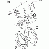 Схема узла: Front caliper для Kawasaki EX500 GPZ500S