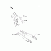 Схема вузла: Інформаційні наклейки для Kawasaki KLX250 KLX250
